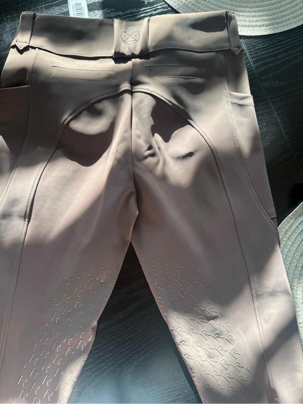Free Ride Equestrian Kids Leggings in Taupe - Picture 2 of 5